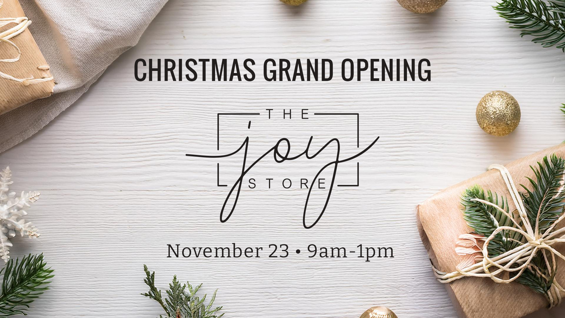 the JOY Store Christmas Grand Opening